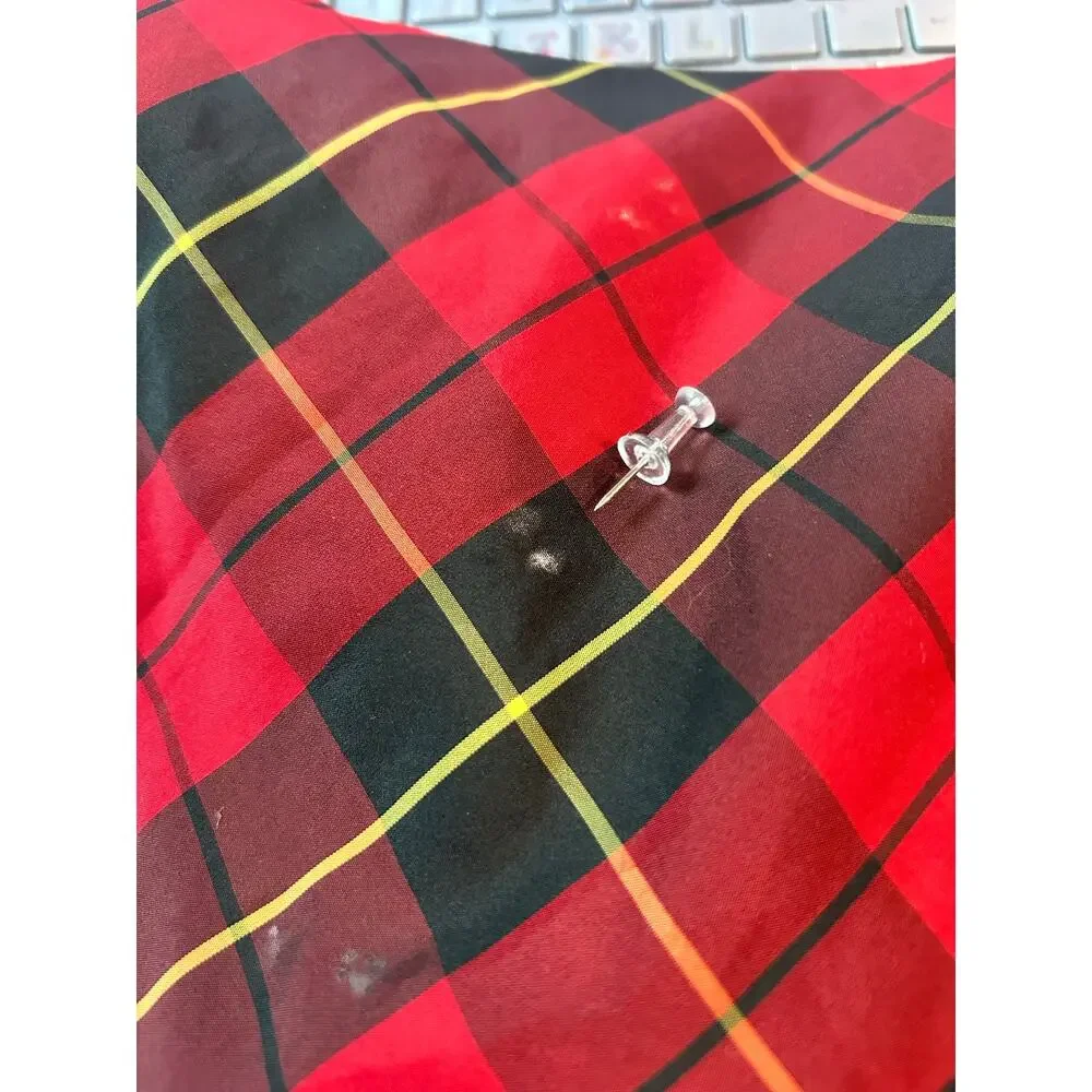 Ralph Lauren Girls Dress Plaid Petticoat Underlayer Preppy Sleeveless SZ 12
